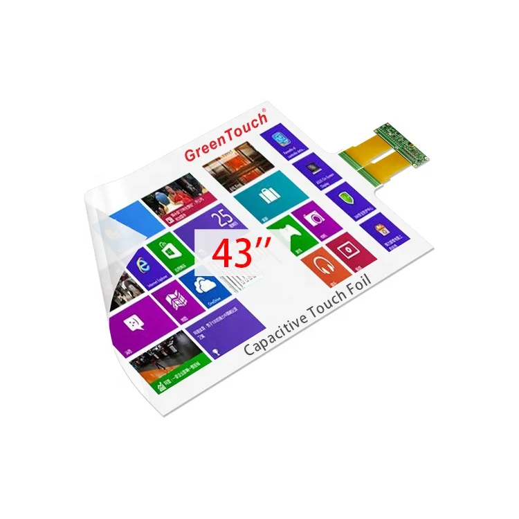 43 inch transparent interactive touch screen multi touch foil film