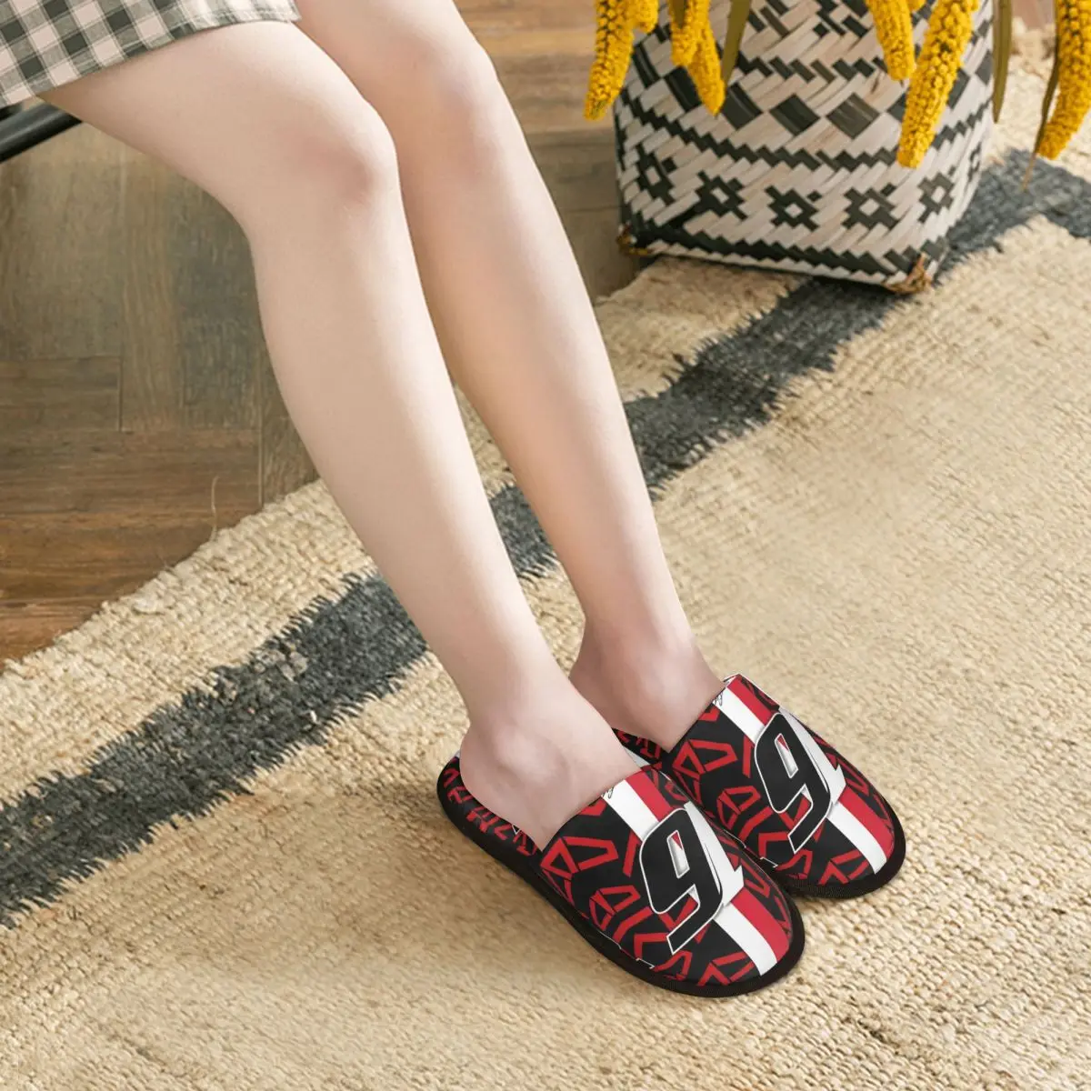 مخصص 16 سباق السيارات المنافسة تشارلز L-Lec-lerc الراحة جرجر رغوة الذاكرة النعال النساء Monegasque سائق سبا أحذية منزلية