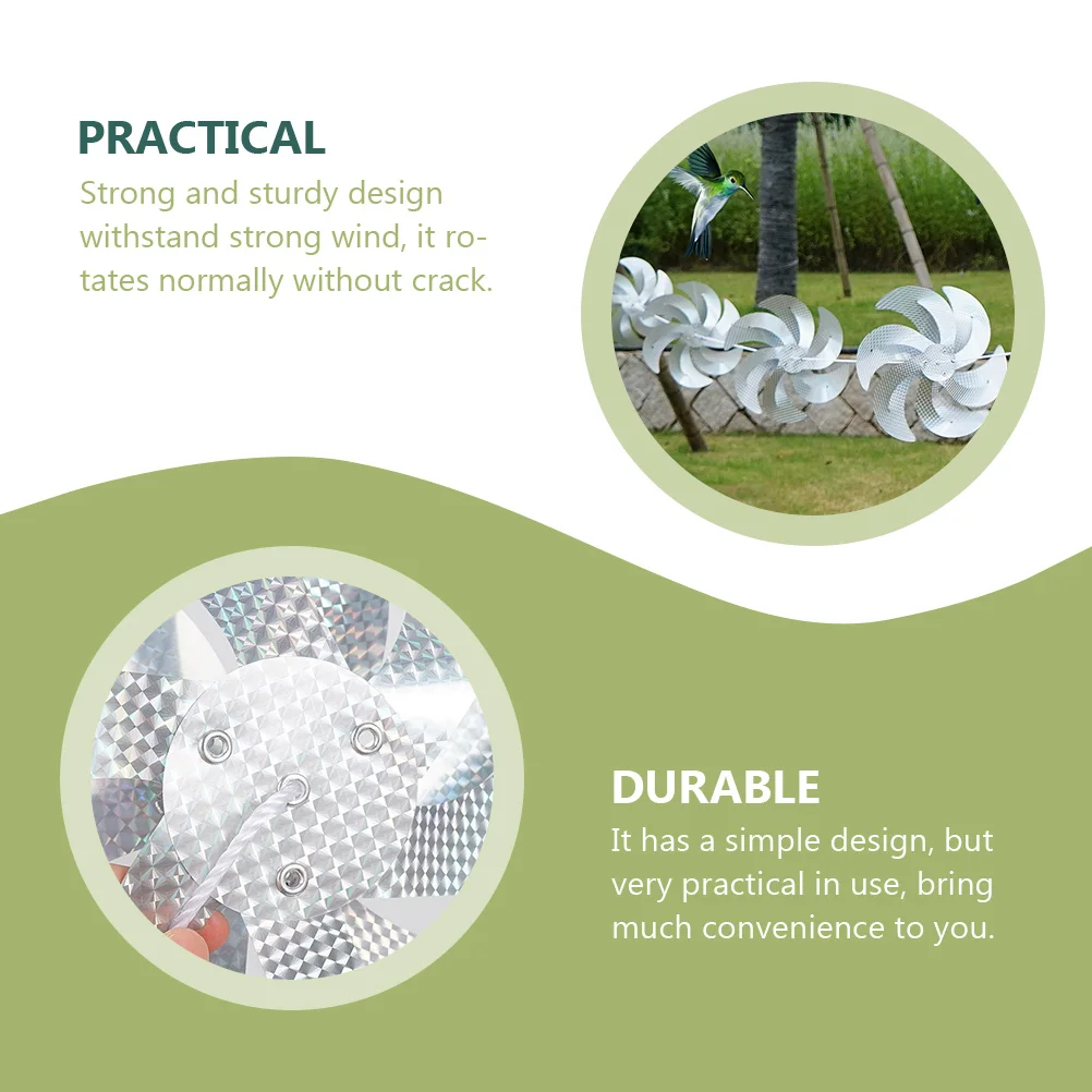 Bird Repellent Windmill Deterrent Device Rotating Pin Wheel Nylon Rope High Grade Corrosion Resistant Lightweight Breeze Power