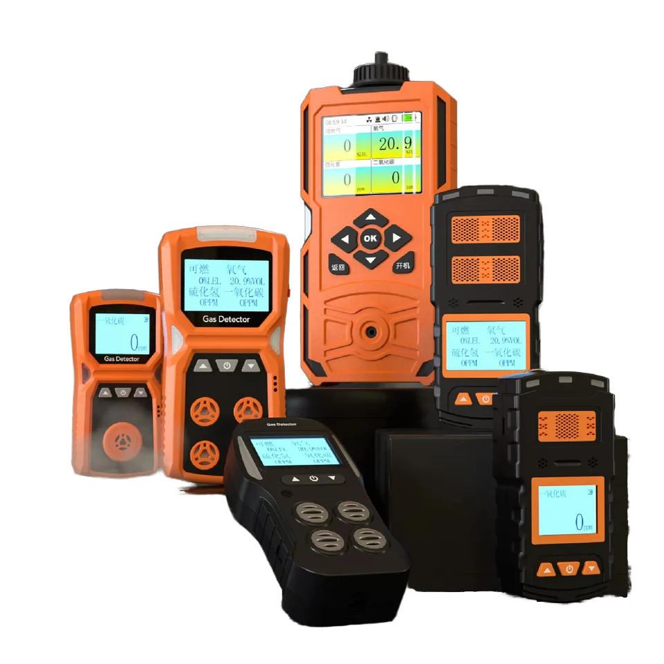 AIKESI ADKS-4 portátil O2 CO H2S LEL Monitor de prueba de Gas múltiple metano propano enchufable analizador de Gas portátil Detector Sensor DDS