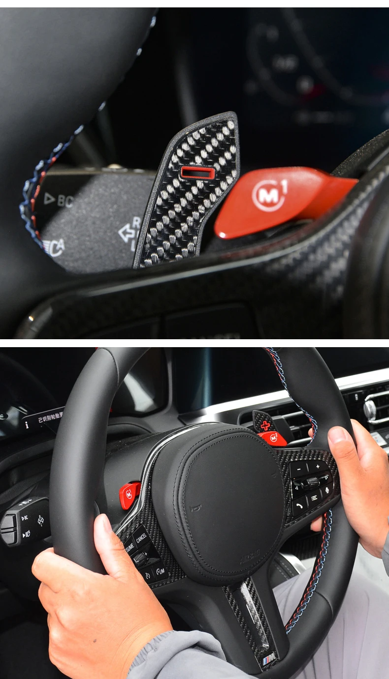 For BMW F30 F31 F32 F10 F20 F15 F16 G30 G20 Steering Wheel Extension Accessories  Carbon Fiber Paddle Shifter Gear Shift Shifter