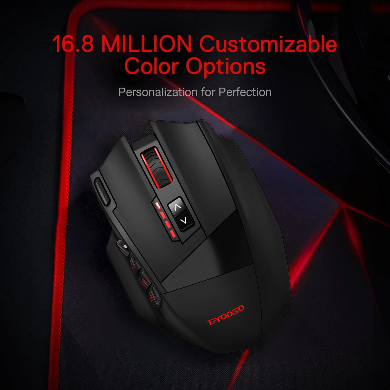 Redragon m913 impacto elite com fio mouse para jogos sem fio com 16 botões programáveis 16000 dpi jogo ratos para computador portátil