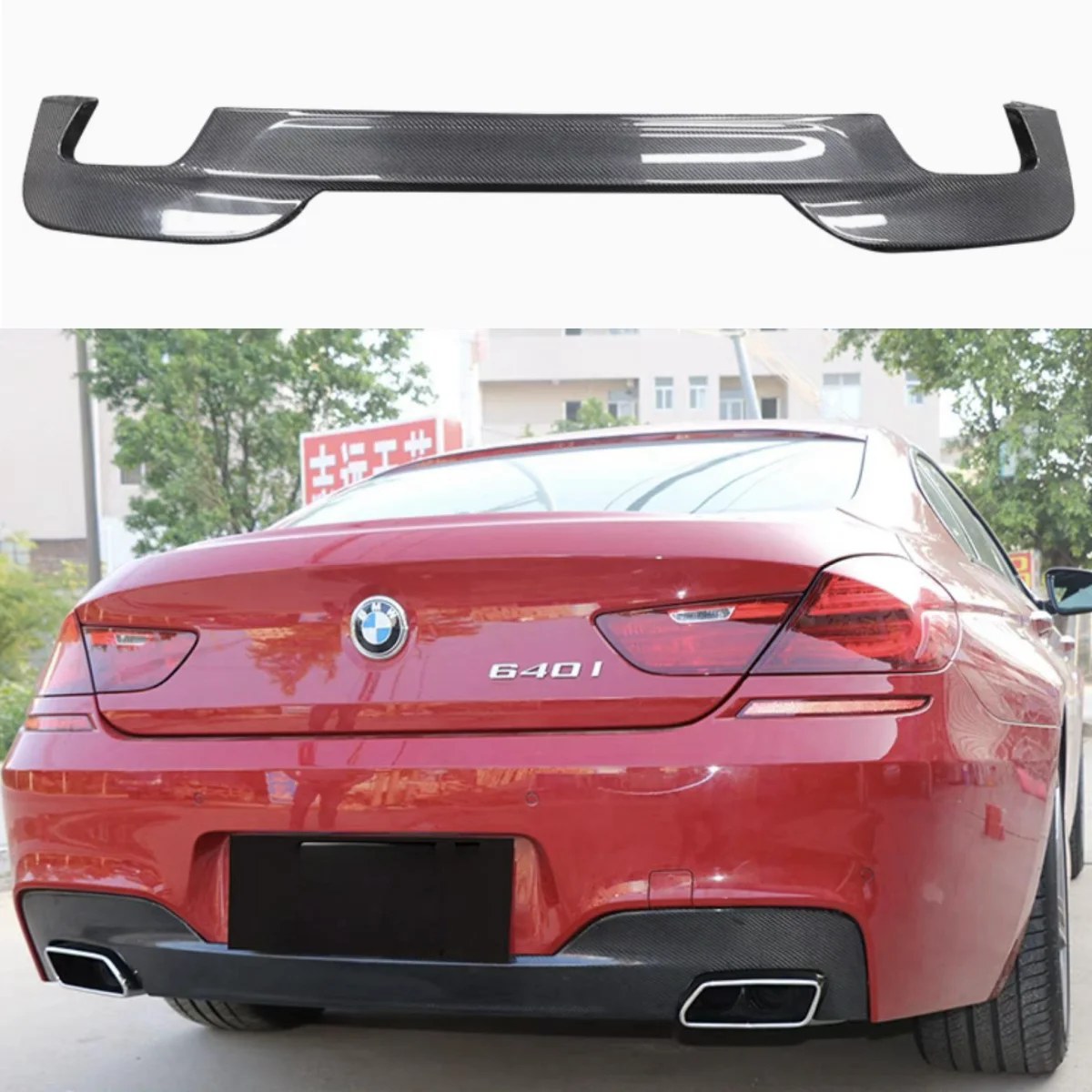 

MT Sytle автомобильный задний бампер, диффузор для BMW 6 серии F06 2011-2015, диффузор заднего бампера, спойлер на крыло багажника