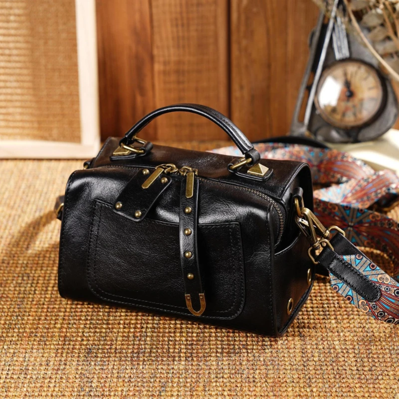 

Fashionable women's vintage versatile solid color single-shoulder crossbody bag, boutique handbag