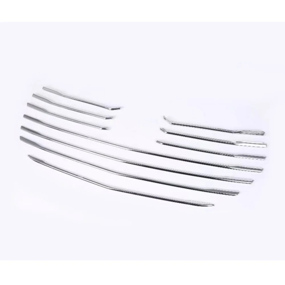 Top For Mazda CX3 CX-3 2017 2018 2019 20202 2021 Body Cover Detector ABS Chrome Trim Front Up Racing Grid Grill Grille 10pcs