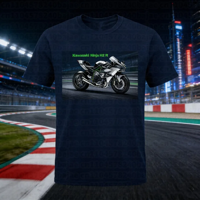 

Летняя быстросохнущая дышащая футболка Kawasaki из 100% хлопка с принтом, тонкая, для мужчин и женщин, для мотоциклистов, комфортная