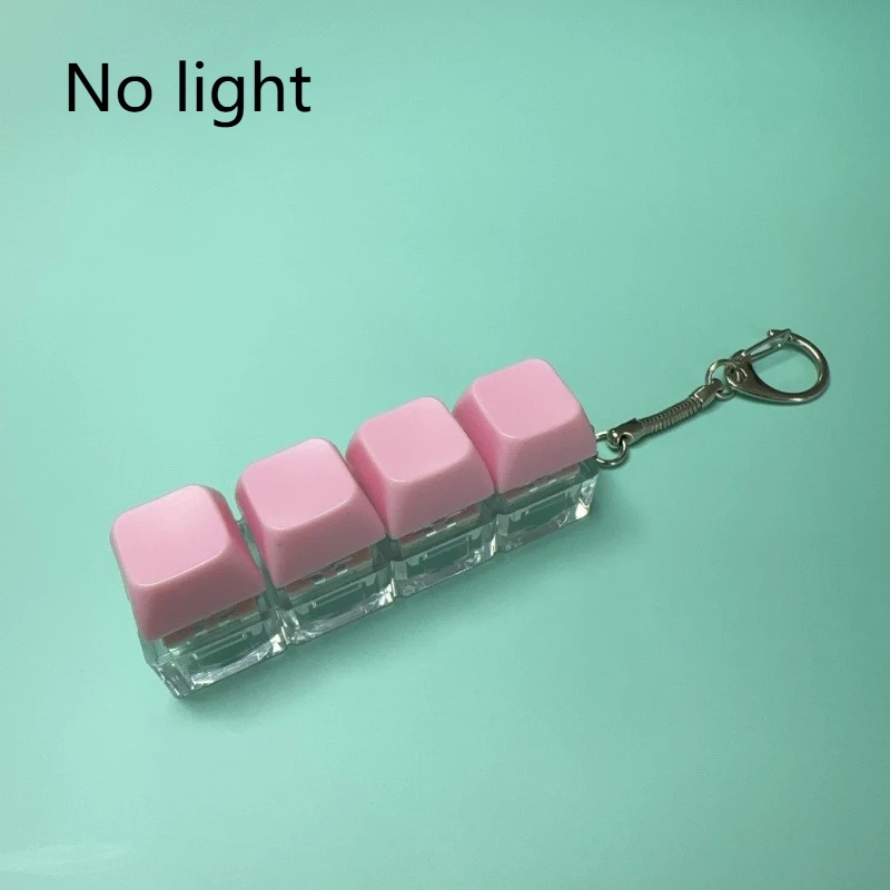 Button Fingertip Keyboard Keychain Toy, Mechanical Keyboard Fidget Keychain, Anxiety & Stress Reliever Toy