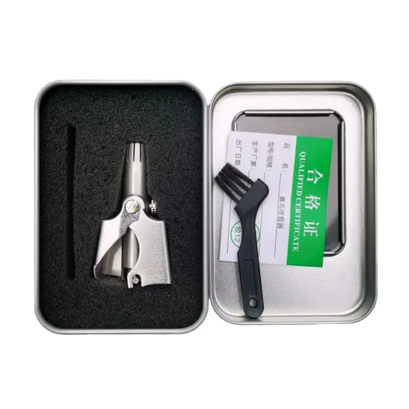 1set Men\'s Nose Hair Trimmer Stainless Steel Manual Trimmer Suitable for Nose Hair Razor Washable Portable Nose Hair Trimmer