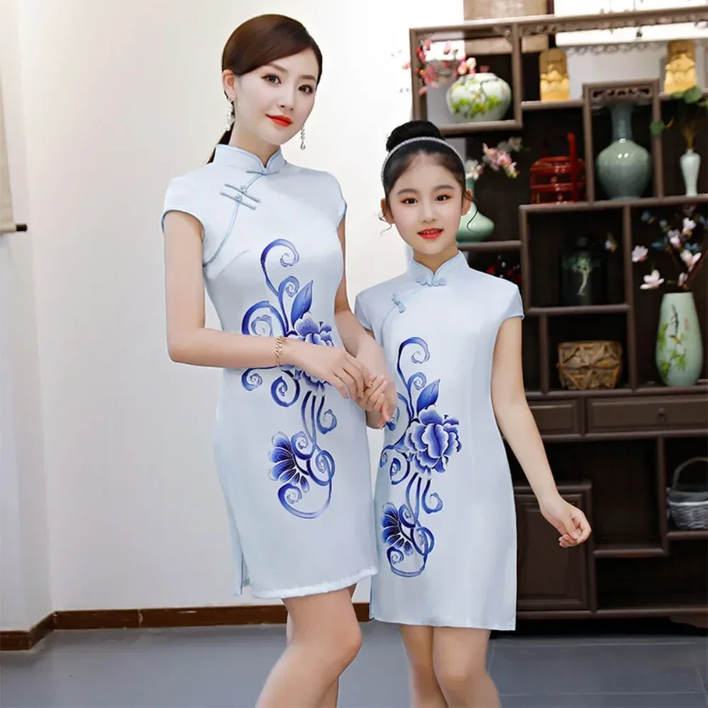 Chinese Dress Qipao Cheongsam Chinese Style Dress Fashion Casual Vintage Elegant Summer Ethnic Style Streetwear Traditional