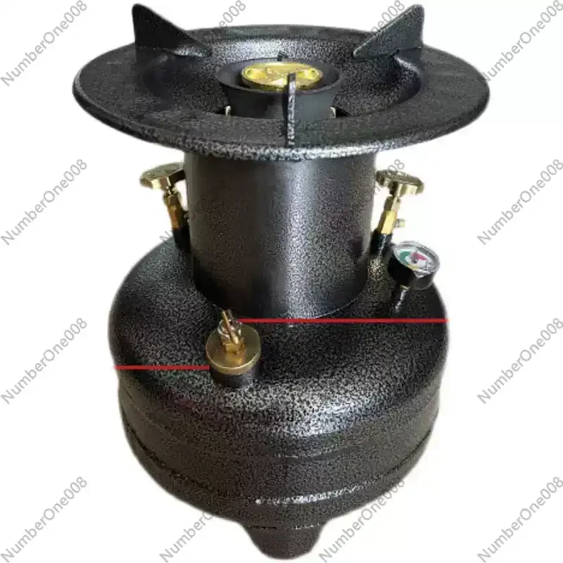 Outdoor Camping High-Power Stove with Integrated Baffle Portable Multi-Fuel Burner Head for Diesel Field Cooking