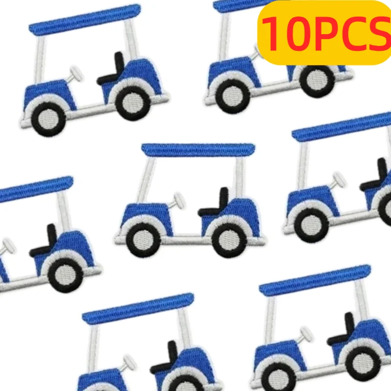 Parches termoadhesivos de bandera de club, 10 unidades, bordados de golf, transferencia térmica, apliques deportivos de golf para camiseta polo, sombrero, DIY, a granel