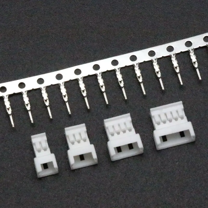 50Pcs Micro JST 1.25 Air docking Female Connector Housing 1.25mm Pitch 2P3P4P5P6-10P Plug Plastic Shell With Terminal Metal Pins view 3