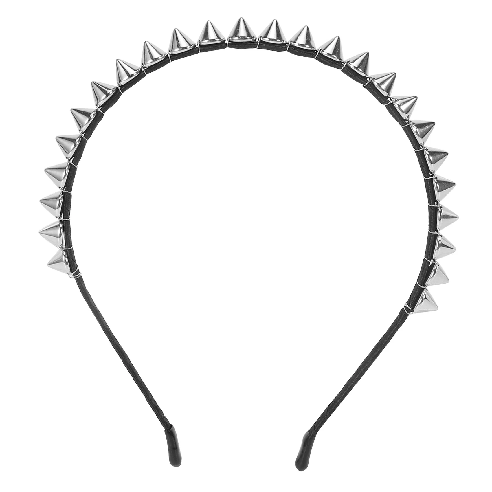 

ABLJ Silver Metal Stud Rivet Spike Headband Hair Head Band Aliceband Punk Girl