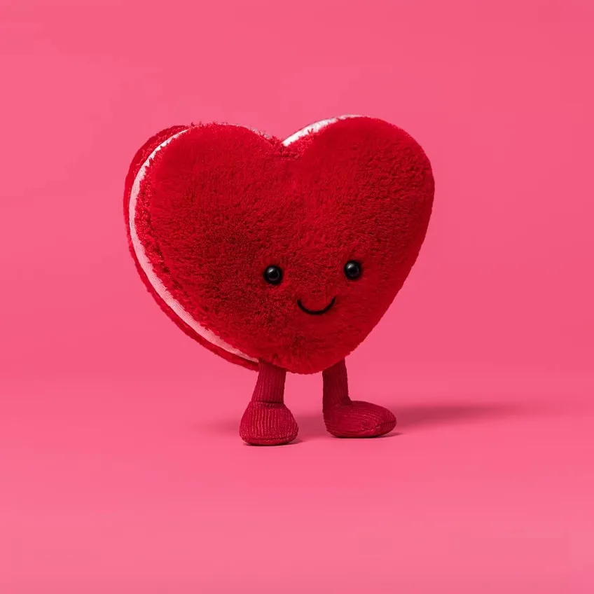 Leuke Colette Macaron knuffel roze hartvorm zacht knuffeldier 2026 nieuwjaar Valentijn cadeau voor vrouwen