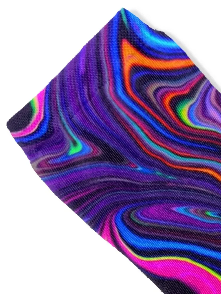 Neon Space Waves Socks cool Children's anti-slip Socks For Girls Men's