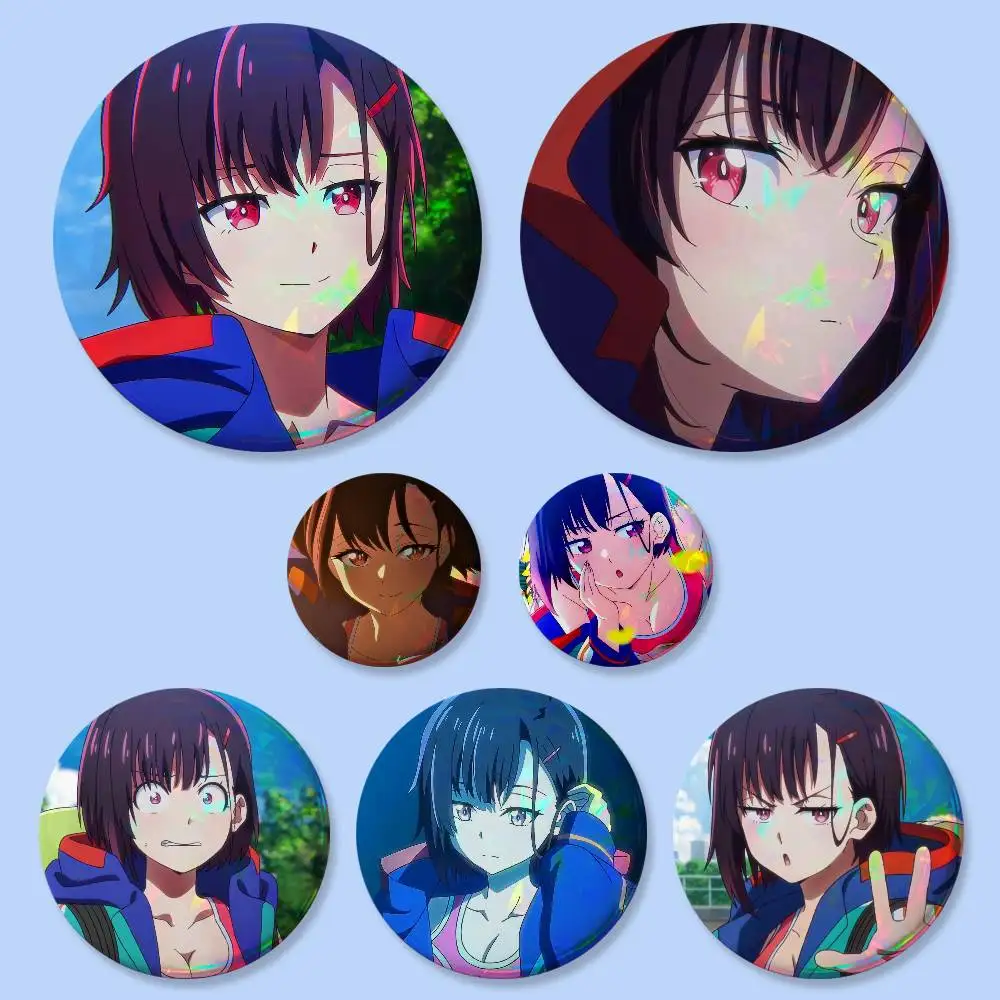 Shizuka Mikazuki Anime Character Badges Button Round Creative Pin Brooch Badge Bag Decor Accessories Fans Collect Friends Gifts