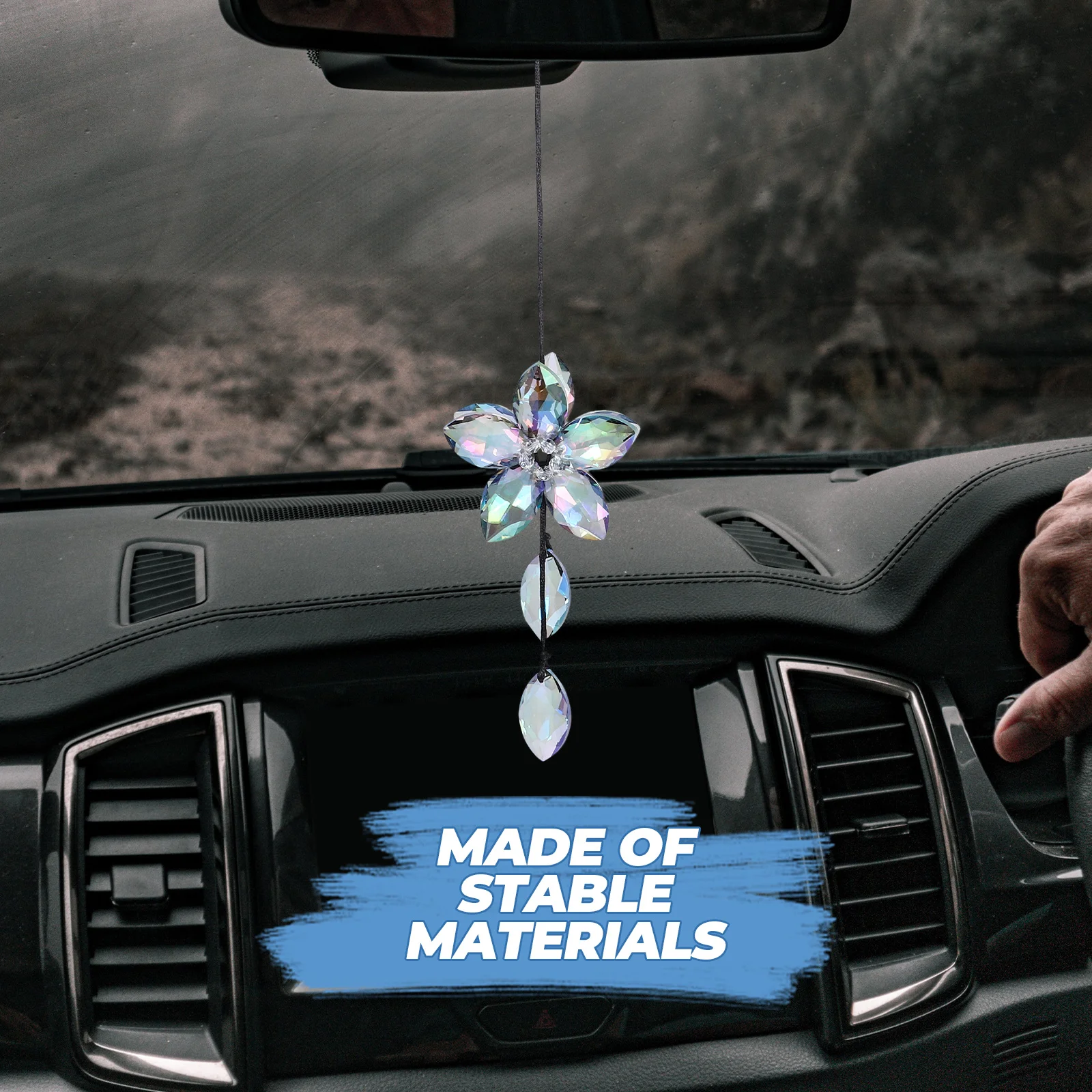 

Exquisite Hanging Ornament Rearview Pendant Durable Fade-Resistant Vibrant Unique Design Easy Install Remove Car Interior