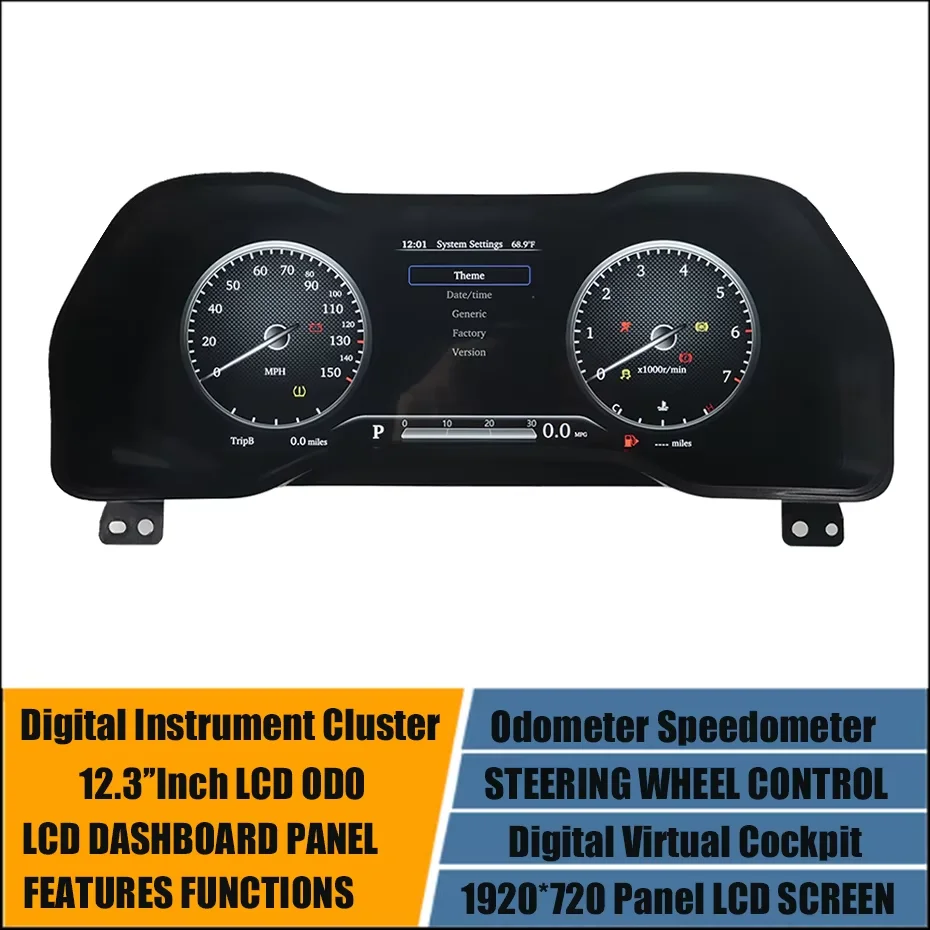 For Toyota 4Runner 4 Runner 2010 2011 2012 2013-2022 Android Car Digital Cluster LCD Dashboard Instrument Panel Multifunctional