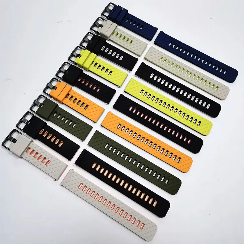 22 مللي متر ل Suunto 9peak 9Baro 9Spartan 7 الرياضة سيليكون حزام ل KOSPET TANK M3 الترا Amazfit GTR 47 مللي متر Garmin Forerunner 265 الفرقة