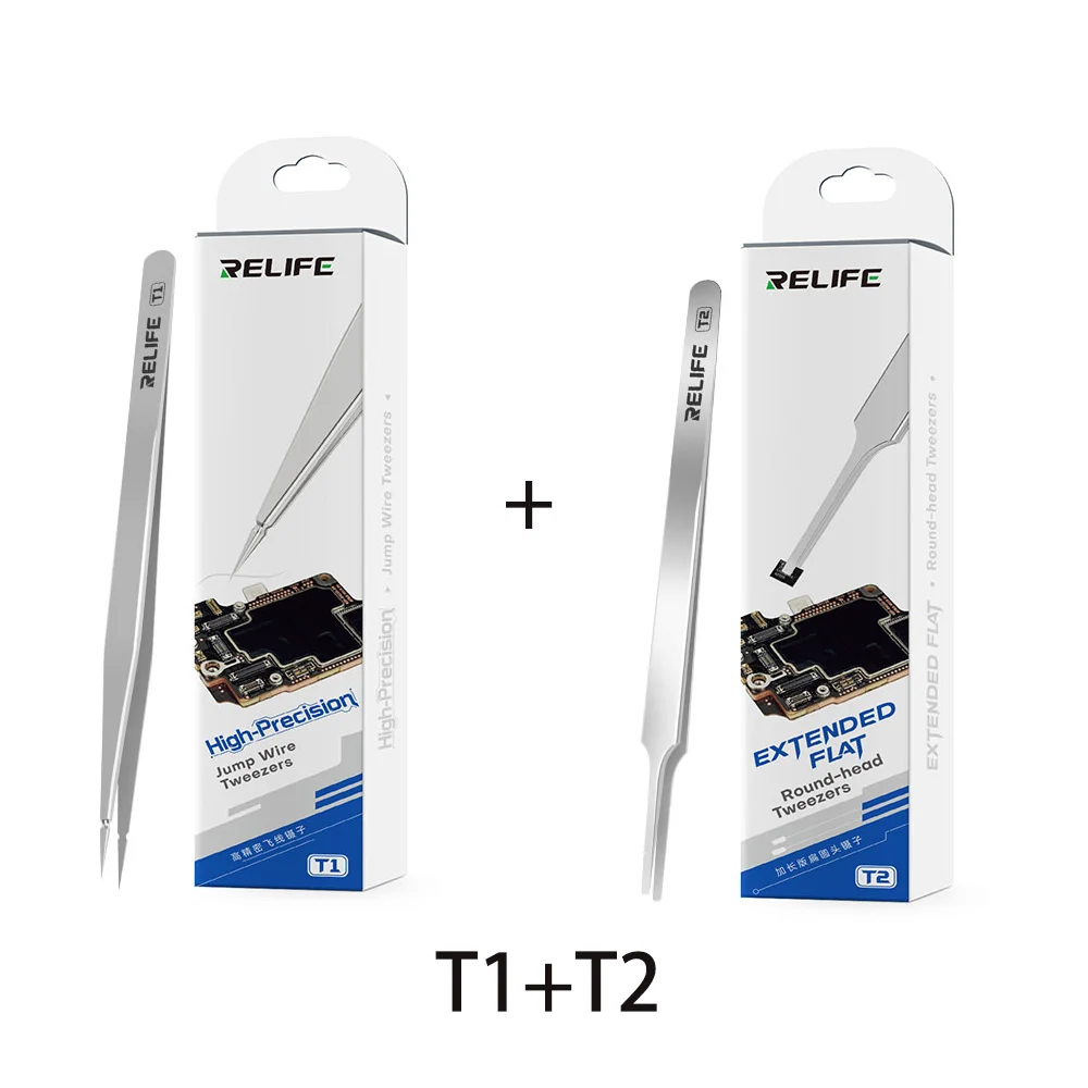 

Высокоточный пинцет RELIFE T1 может удерживать различные прецизионные компоненты, такие как летающие проволоки в узких помещениях или T2.