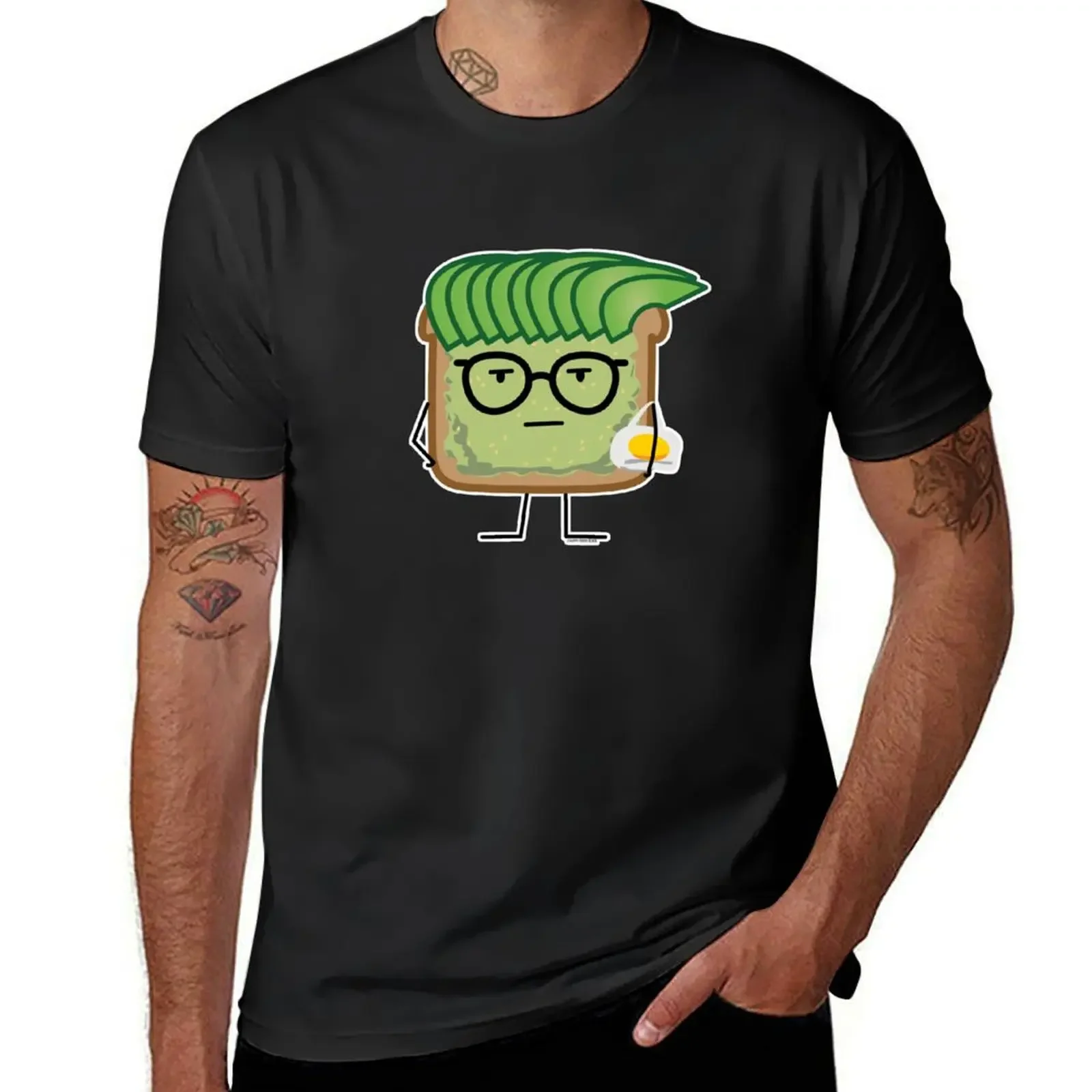 Avocado Toast Hipster glasses hair egg man purse T-Shirt vintage t shirts street wear new edition mens graphic t-shirts anime