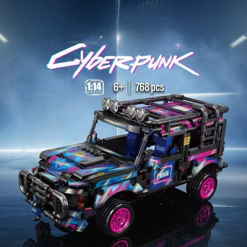 オフロードジープ組み立てブロックモデル、6歳以上に適しており、家の装飾、ホリデーギフトにも最適です。