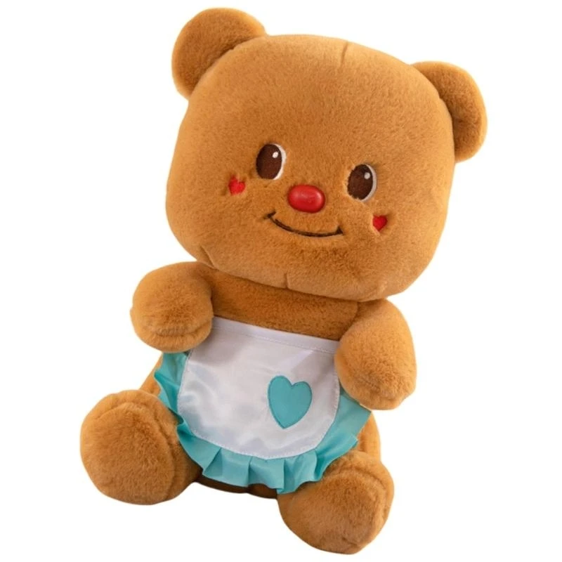 090B Cartoon Animal Bear Hugging Doll Toddlers Present Comfort Toy Figure