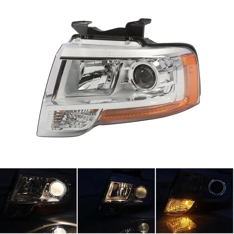 FL1Z13008F FO2502334 Front Left Side Projector Headlight with Bulb For 2015-2017 Ford Expedition