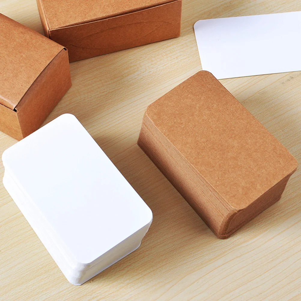 

300Pcs Note Cards DIY Blank Cards White Kraft Black Ideal for Reading Indexing Notes Stationery Accessories Note Paper