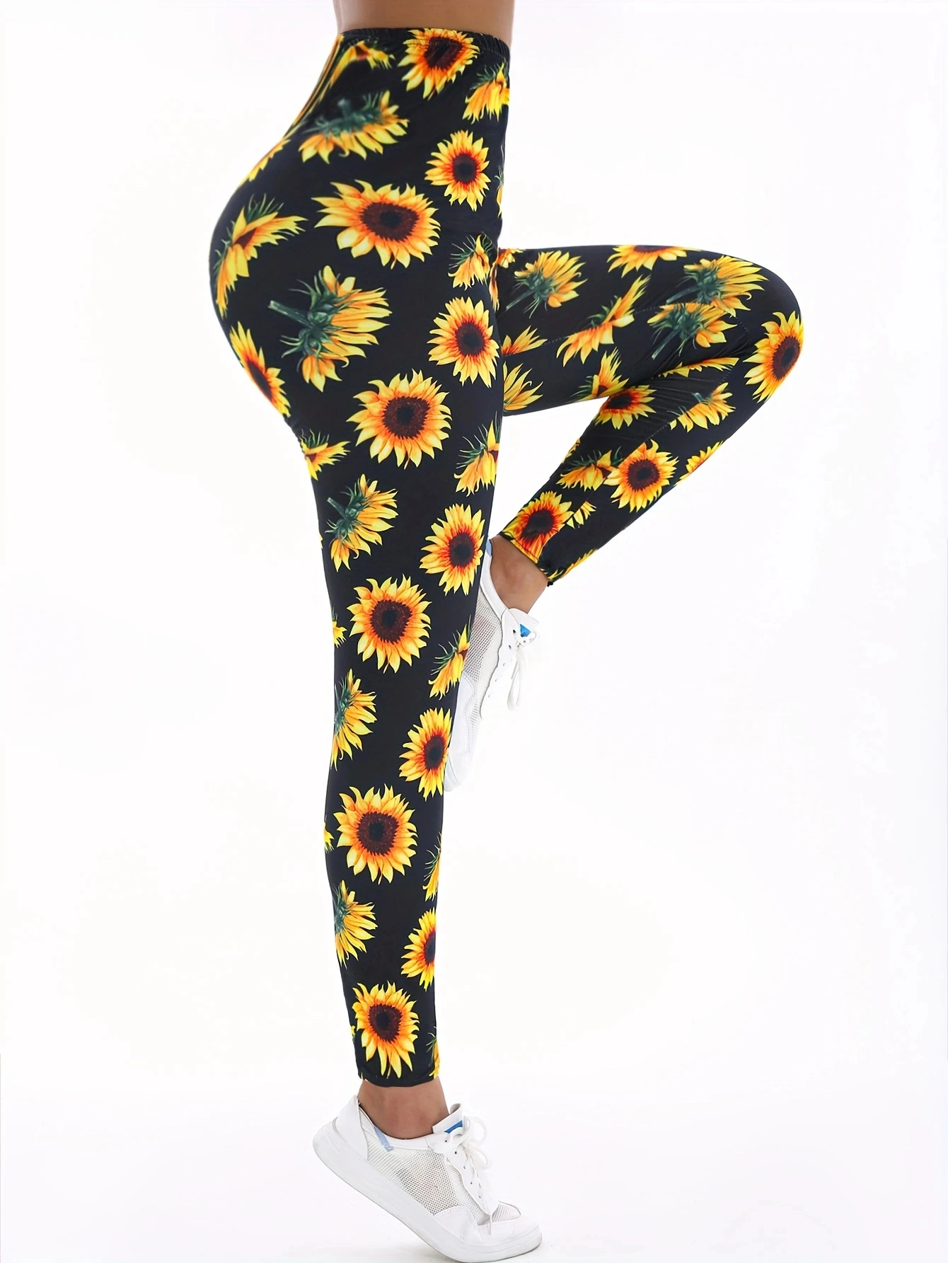 عباد الشمس نحى مطبوعة السراويل الضيقة للنساء تقليد الدنيم يغطي الرجل عالية تمتد اللياقة البدنية اليوغا السراويل مثير سروال شكل قلم رصاص