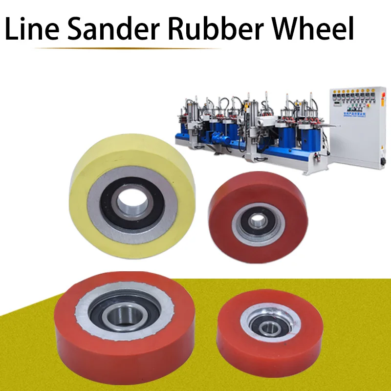 1PCS Lline Sander Rubber Wheel Rubber Pressing Wheel Power Machine Feeding Whee