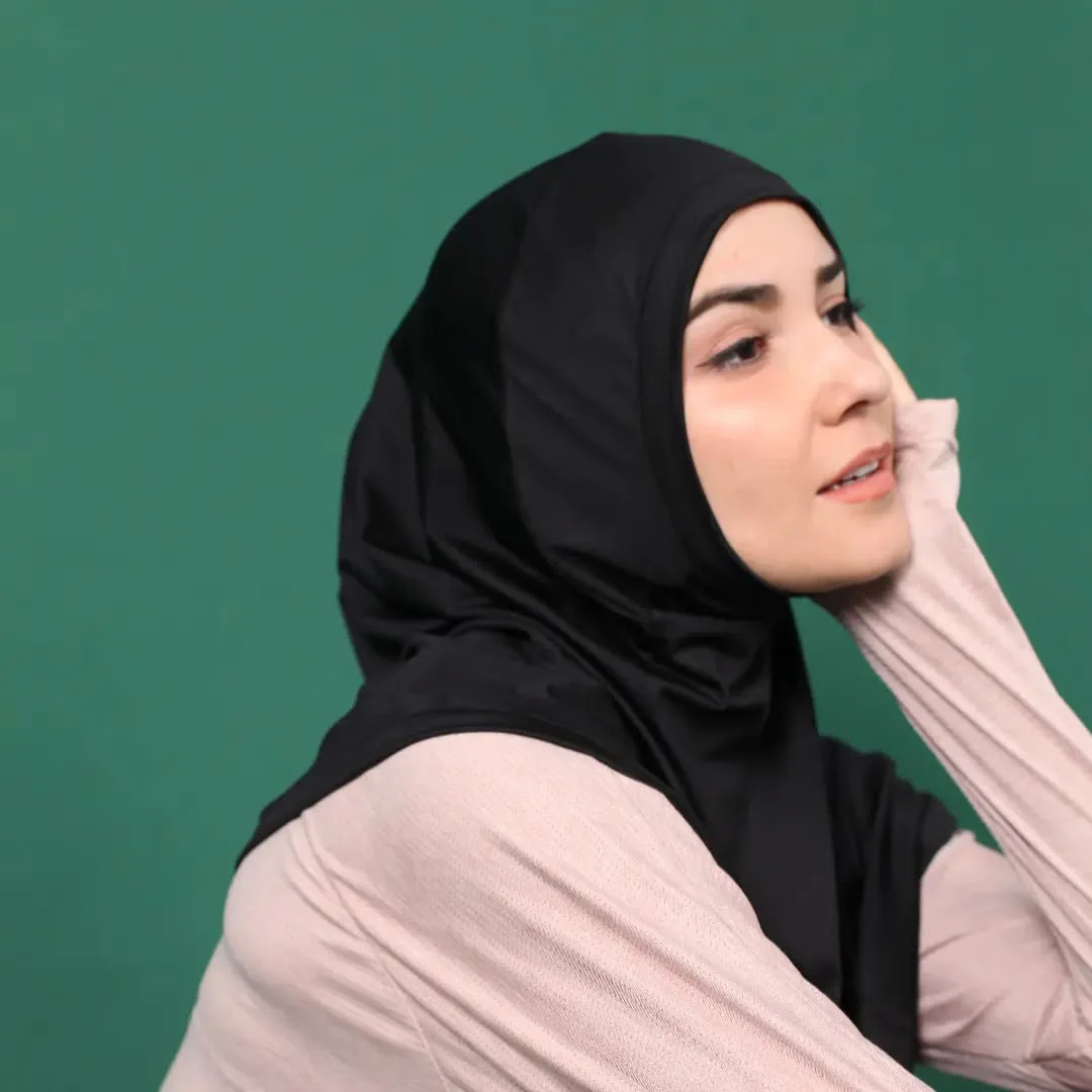 

2025 мгновенный готовый к ношению хиджаб для мусульманских женщин, эластичный спортивный трикотаж для плавания, шарфы-хиджабы, малайзийские повязки на голову, шапки, повязка на голову Mujer