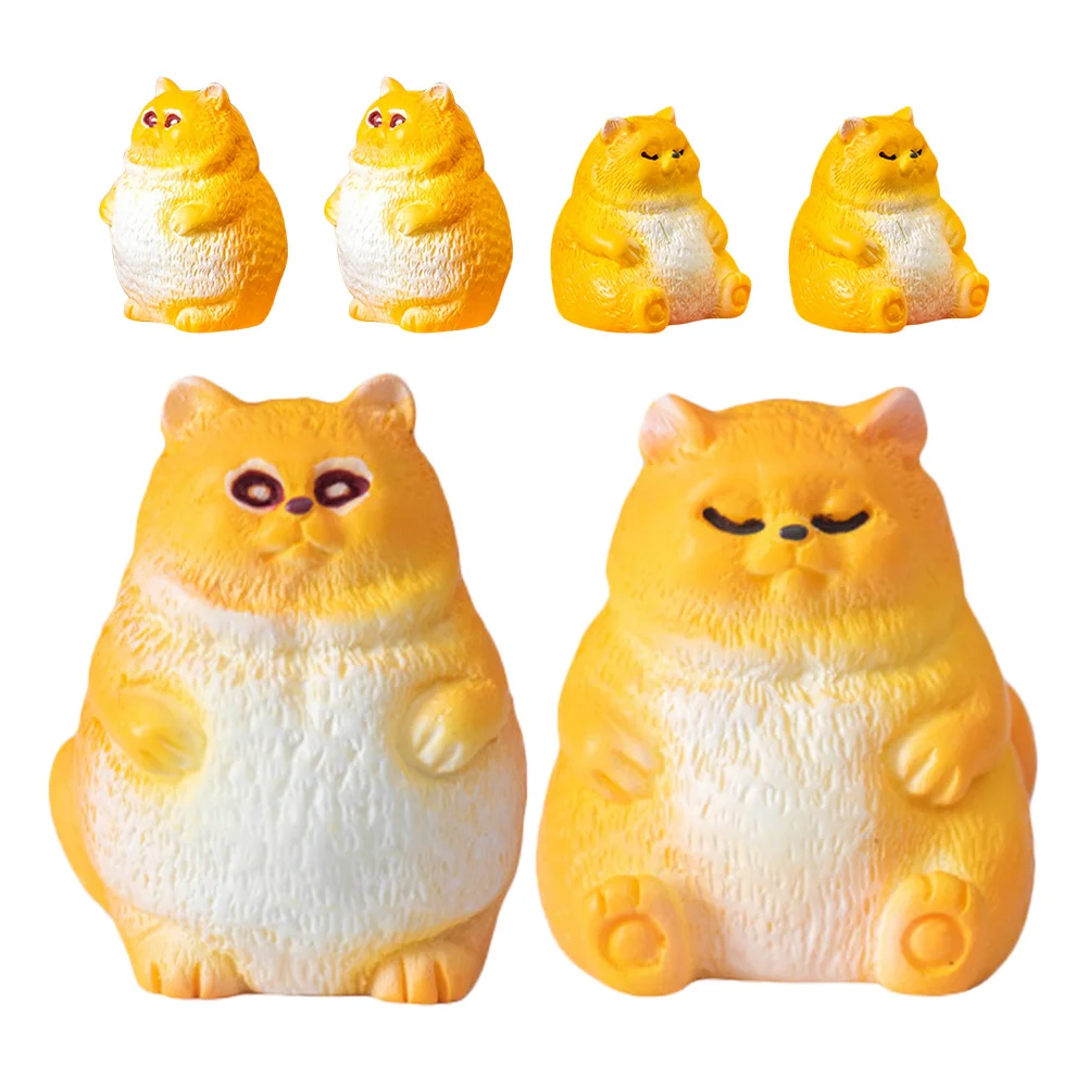 

6Pcs Mini Cat Decorations Tiny Resin Cats for Garden Decor Outdoor Yard Plant Pots Desktop Miniature Landscaping Whimsical