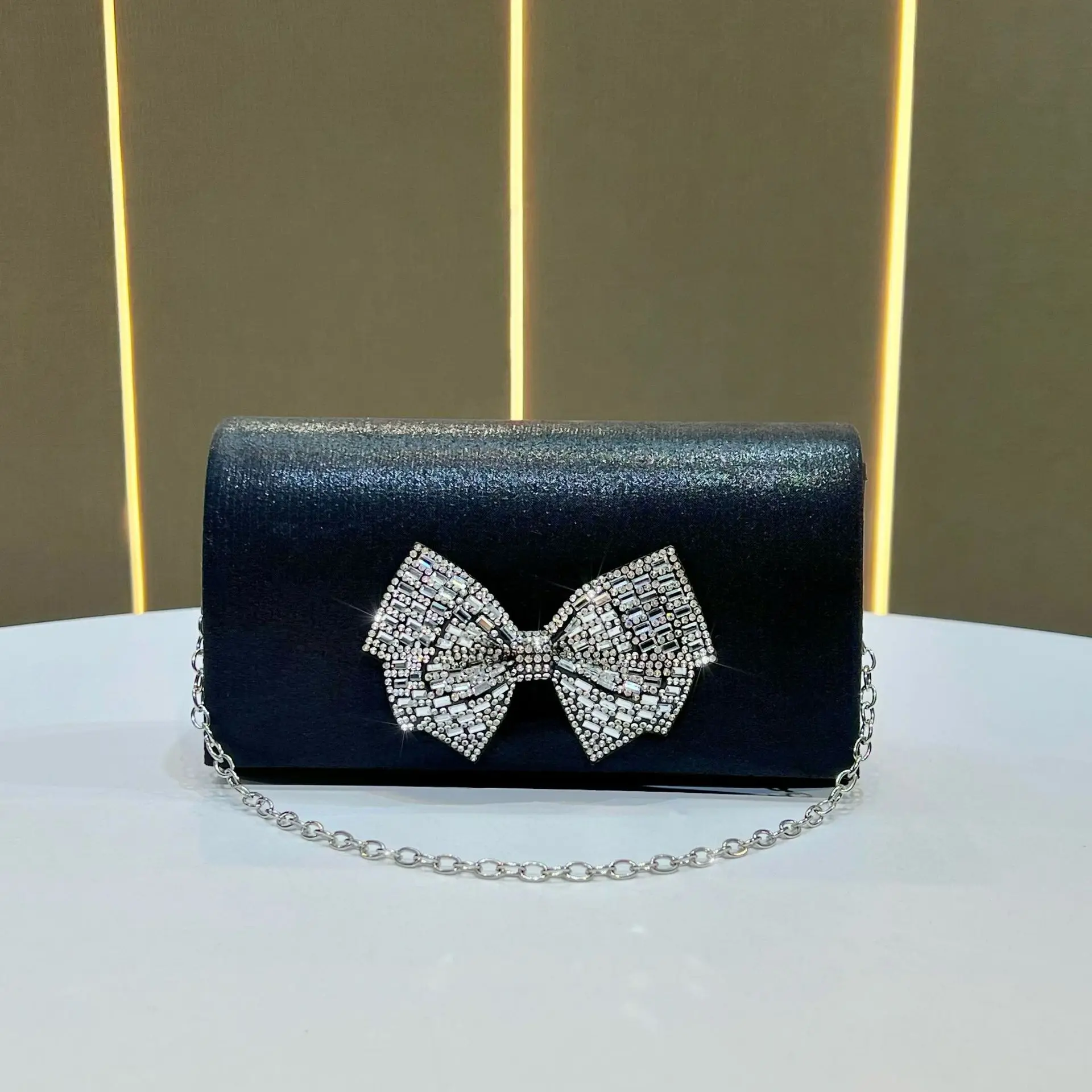 

Новая ретро-сумка-клатч с бантом, изысканная вечерняя сумочка, высококачественная сумка через плечо, сумка-мессенджер для ужина.