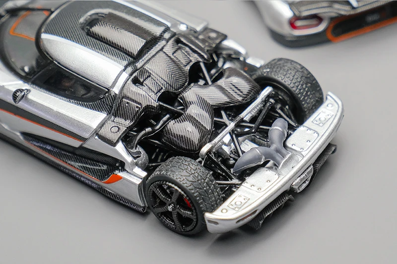 TPC rear cover removable 1:64 Koenigsegg ONE:1 Sports car silver Limited edition simulation alloy car model