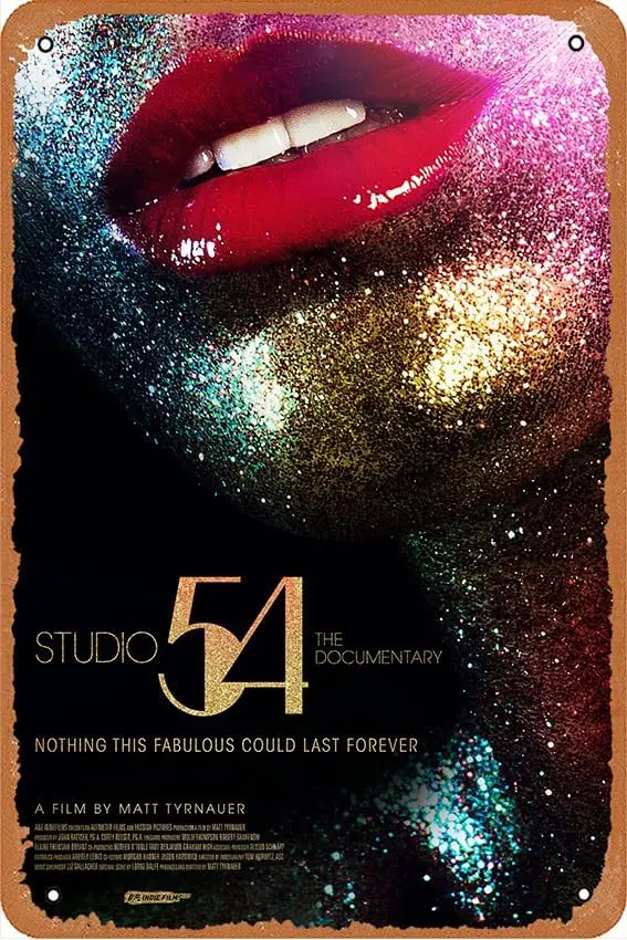 Studio 54 (2018) Movie Vintage Metal Tin Sign Wall Sign Plaque Poster for Home Bathroom and Cafe Bar Pub, Wall Deco- 8 X 12 Inch