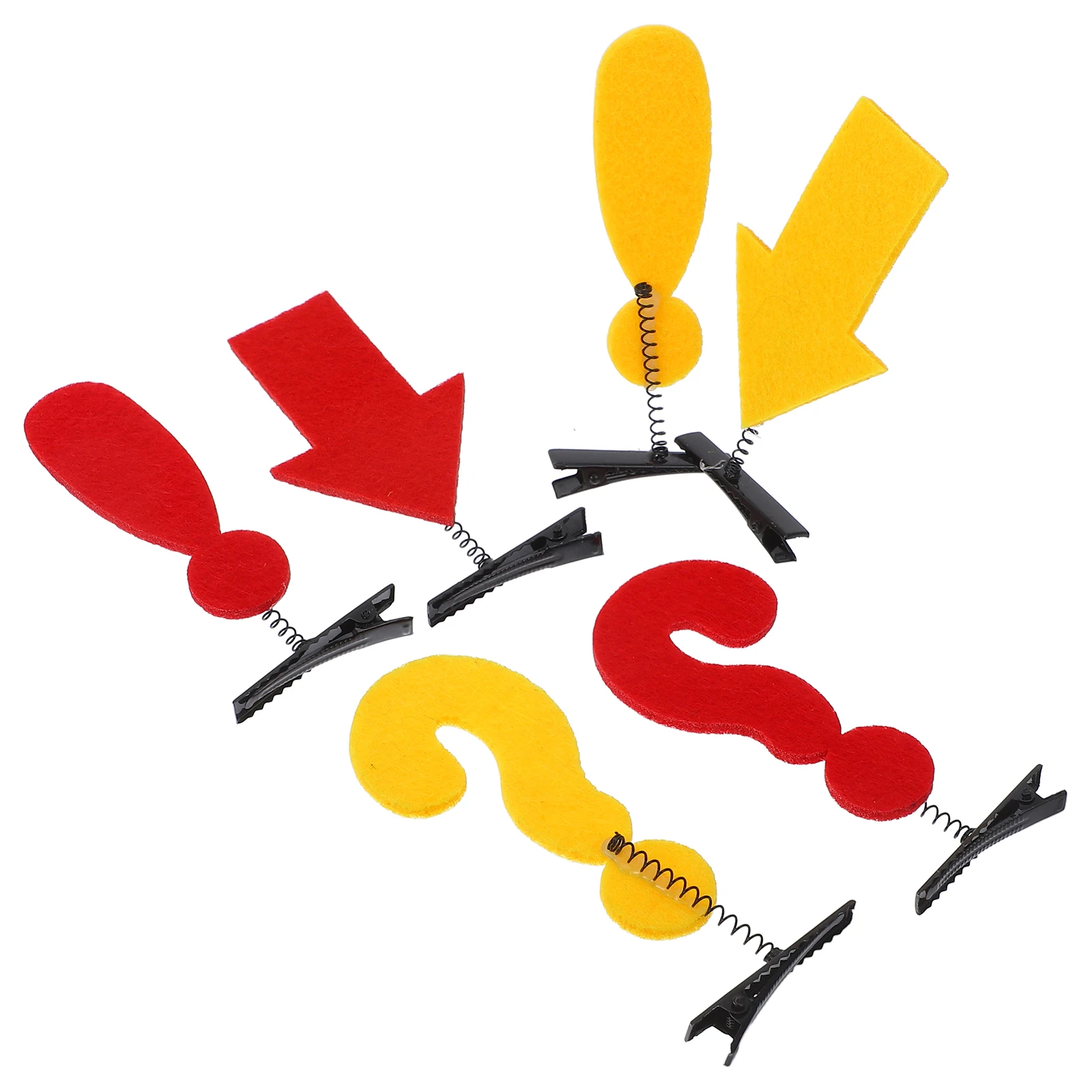 

6 pcs Hairpin Novelty Symbol Clips Girls Barrette Party Accessory Felt Mark Shaped Hair Accessories Headbands Styling