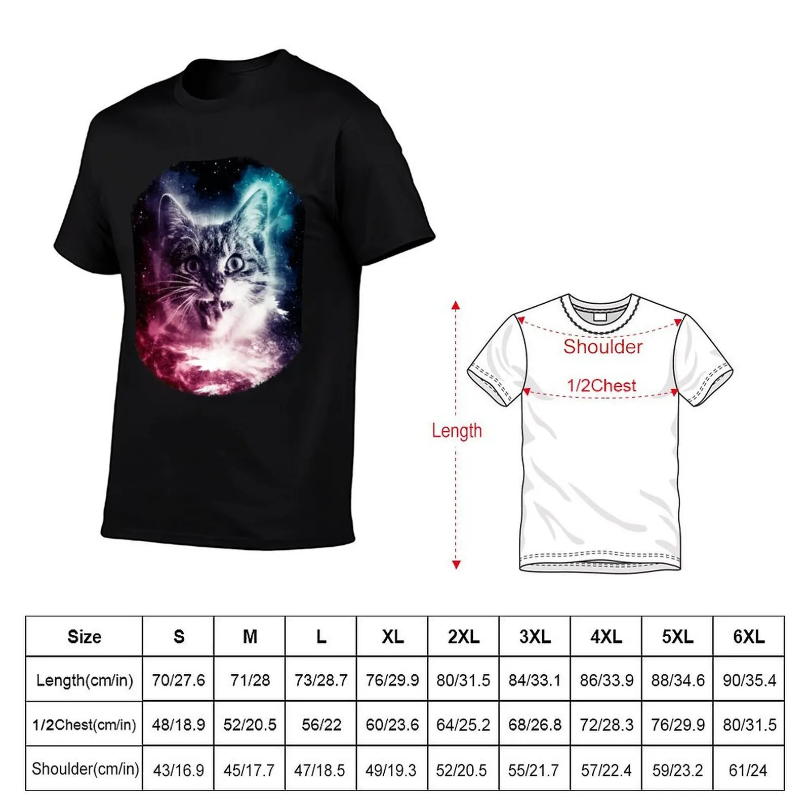 Cat In Space Shirt Cosmic Galaxy Trippy Vintage Kitty Tshirt T-Shirt man t shirt designer man graphic t shirt T-Shirt