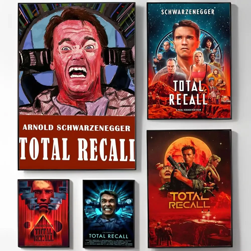 Fashion Sci-Fi Mind-Bending T-Total Recall Poster Self-adhesive Art Waterproof Sticker Coffee House Dorm Room Wall Decor