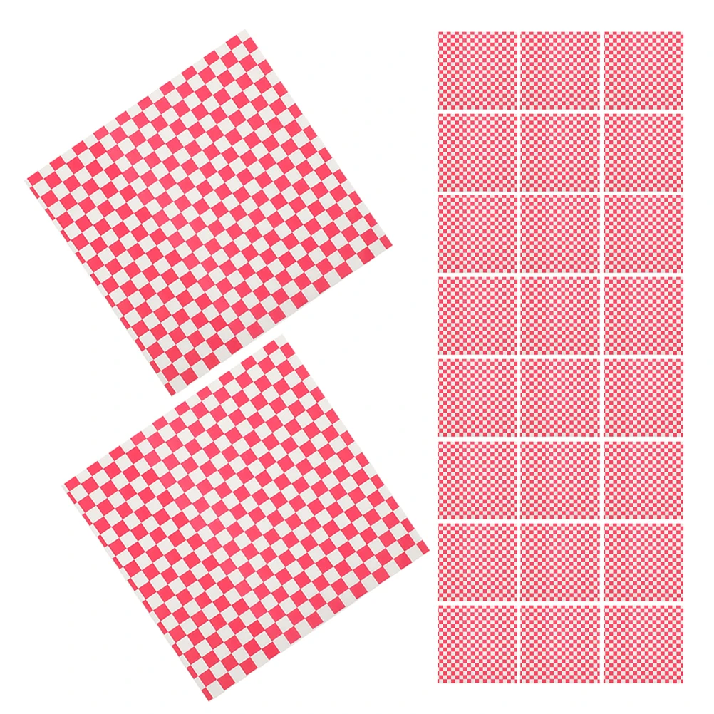 100Pcs Food Packaging Paper Greaseproof Burger Wrapping Sheets for Sandwiches Baked Goods Picnic Food Wrap Paper Liners