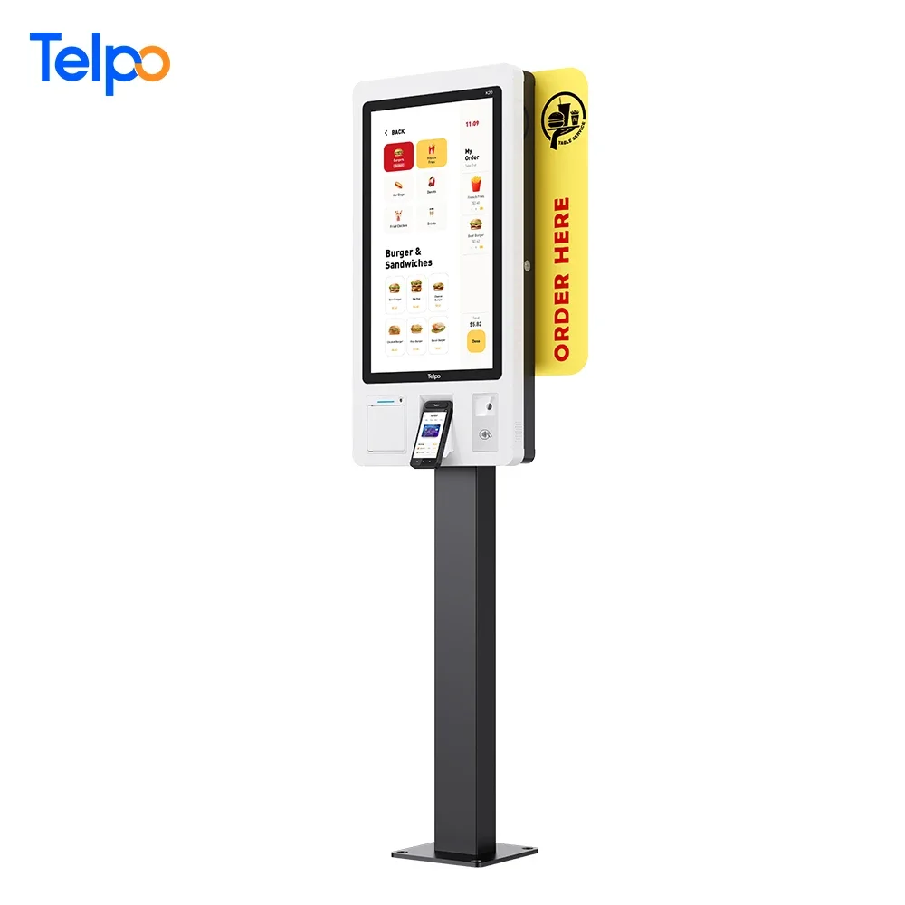 K20 27-inch Burger King Fast Food Ordering Self Checkout Self-service Cashier Terminal