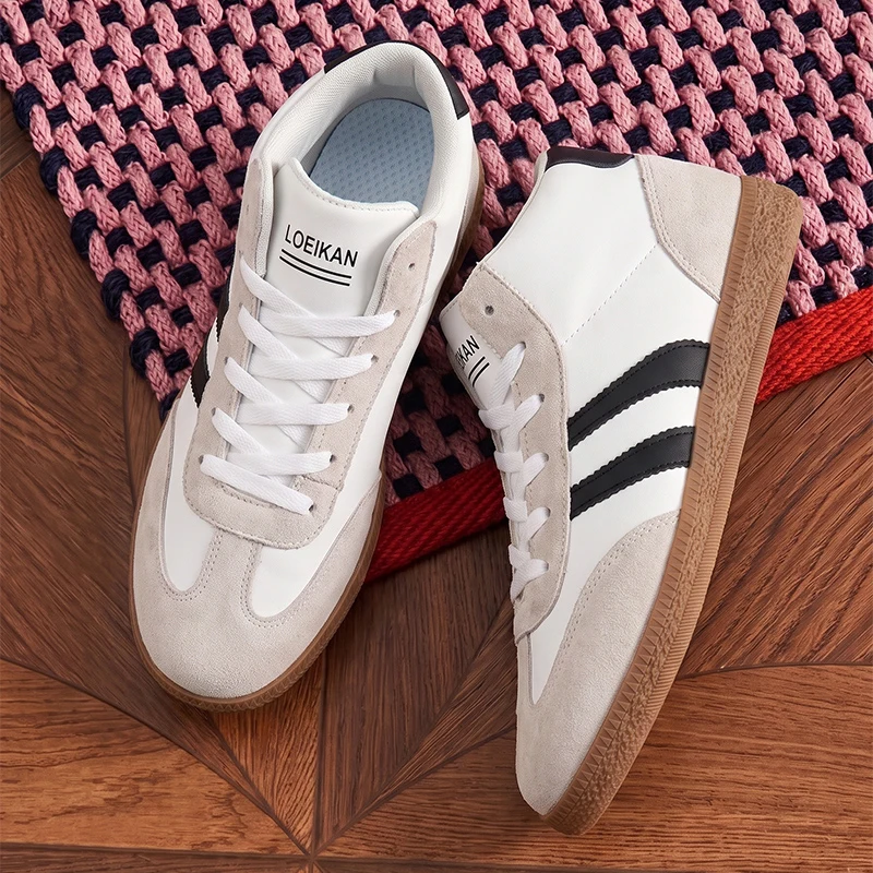 Herren High-Top Retro-Sneaker mit weichem Obermaterial, Gummisohle, Schnürung, Allround-Schuhe für den täglichen Alltag, Freizeit, Straße, Campus und Stadtspaziergänge. – Detail 8