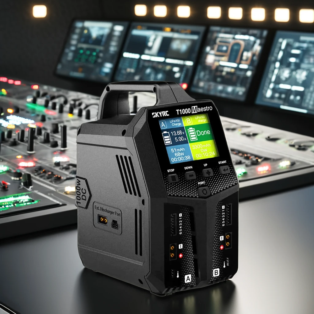 

Зарядное устройство SkyRC T1000 Maestro 1-6S LiPo/LiFe/Lilon/LiHV постоянного тока 450 Вт переменного тока 1000 Вт 20 А для зарядки RC Lipo Balance Discharger