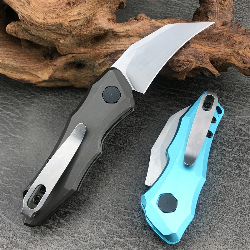 Outdoor survival camping KS7350 aluminum alloy handle hunting tactics self-defense collection EDC tool folding knife