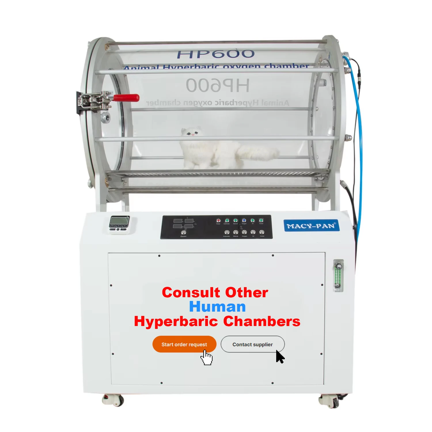 Macy-Pan 1.4 ATA Hyperbaric Oxygen Chamber For Dogs Veterinary Instrument For Animal Hyperbaric Oxygen Therapy