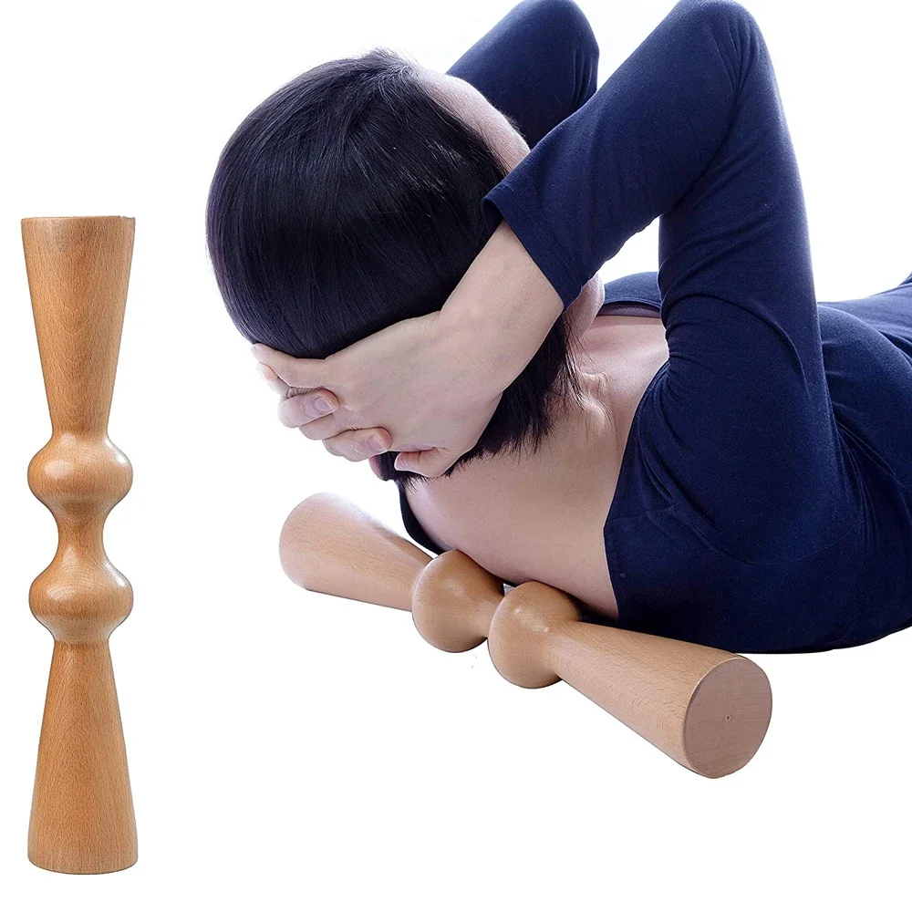 1 Set Wood Therapy Massage Tools, Wooden Gua Sha Body Sculpting Anti Cellulite Fascia Massage Roller Stick, Release Muscle Pain