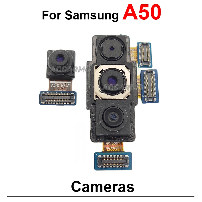 For Samsung Galaxy A52 A72 A51 A71 A80 A50 A40 A20 Front Facin + Back Macro Wide Telephoto Rear Camera Module Flex Repair Parts