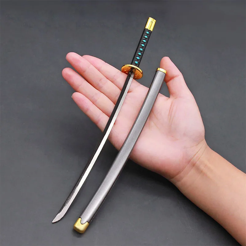 

25cm Real Size Silver Katana Apex Game Peripherals Figure Biochemical All Metal Sword Ornaments Model Gifts Collections For Fans