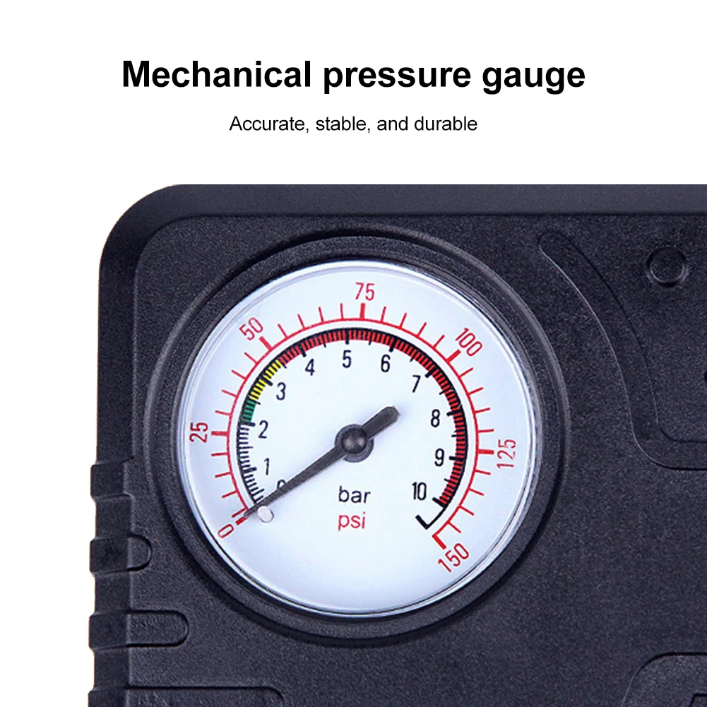 NIEUWE Auto draagbare DC 12V Noodluchtpomp met Manometer Sigarettenaansteker Connector Draagbare Luchtcompressor Accessoires