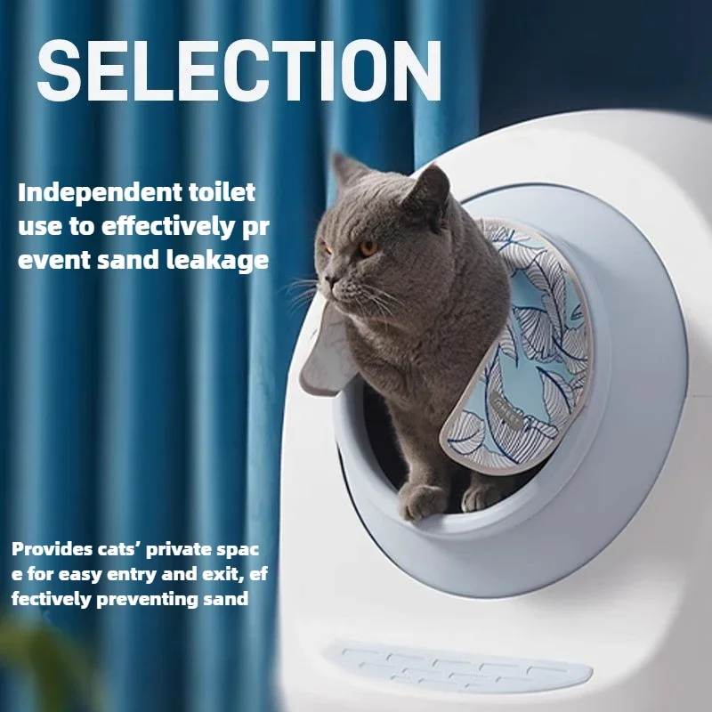 MEET Automatic Litter Box Door Curtain Odor Proof Automatically Closing Litter Boxes Door Curtains Dustproof Pet Products